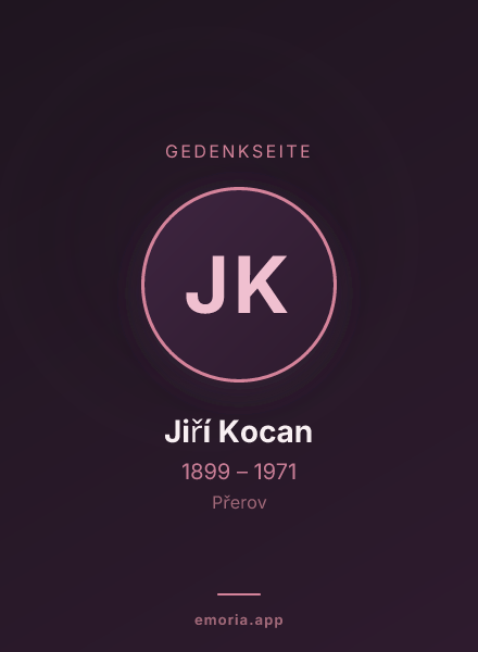 Gedenkportrait von Jiří Kocan