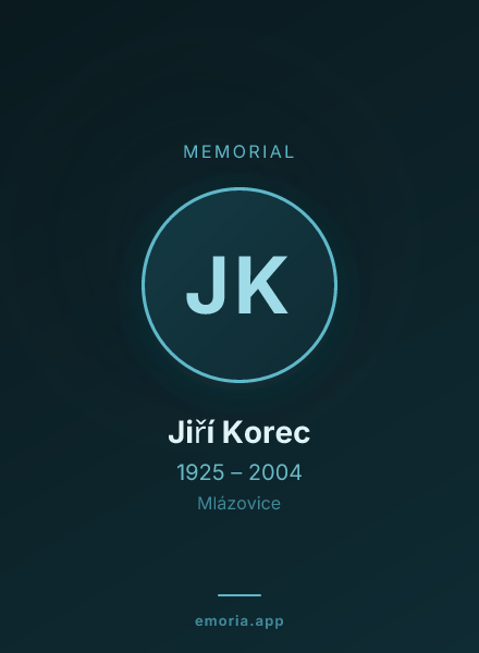 Memorial portrait of Jiří Korec