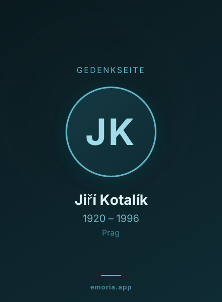 Gedenkportrait von Jiří Kotalík