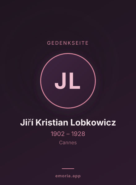 Gedenkportrait von Jiří Kristian Lobkowicz