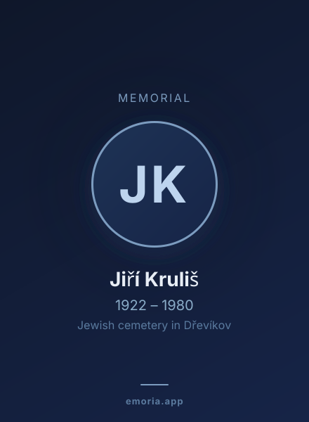 Memorial portrait of Jiří Kruliš