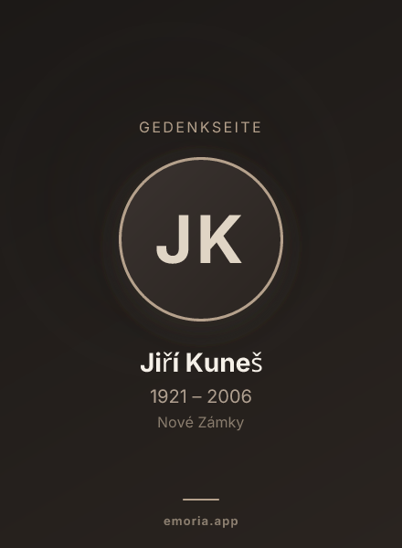 Gedenkportrait von Jiří Kuneš