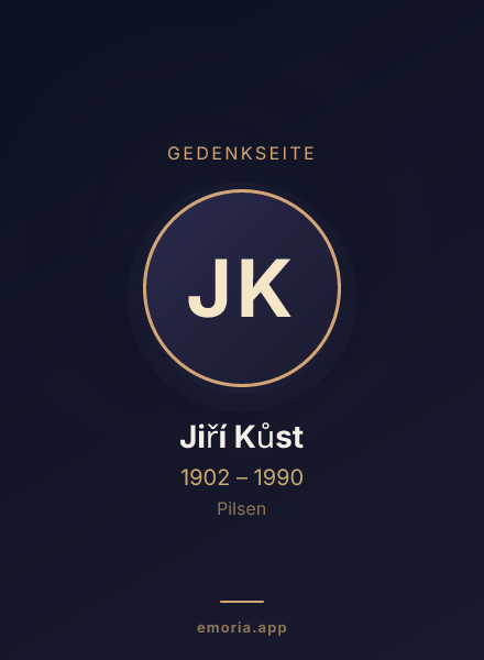 Gedenkportrait von Jiří Kůst