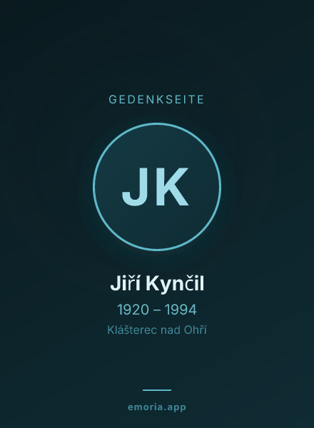 Gedenkportrait von Jiří Kynčil