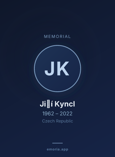 Memorial portrait of Jiří Kyncl