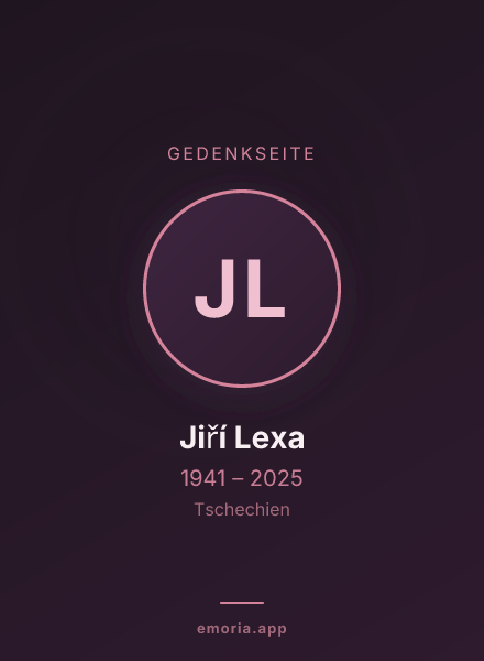 Gedenkportrait von Jiří Lexa