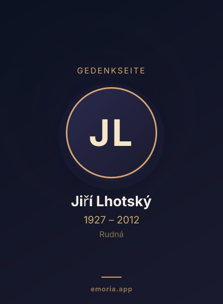 Gedenkportrait von Jiří Lhotský