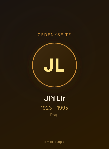 Gedenkportrait von Jiří Lír
