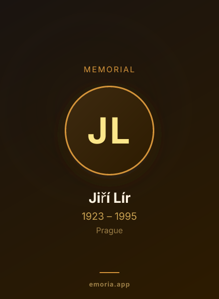 Memorial portrait of Jiří Lír