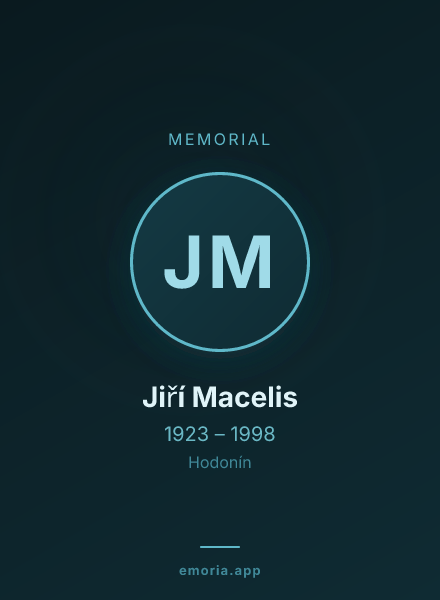 Memorial portrait of Jiří Macelis
