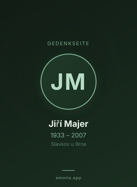 Gedenkportrait von Jiří Majer