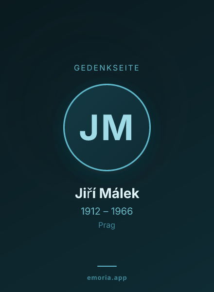 Gedenkportrait von Jiří Málek