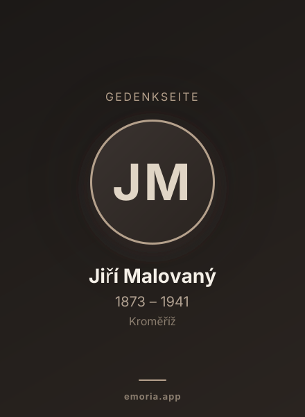Gedenkportrait von Jiří Malovaný