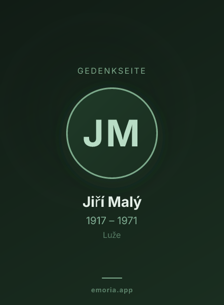 Gedenkportrait von Jiří Malý