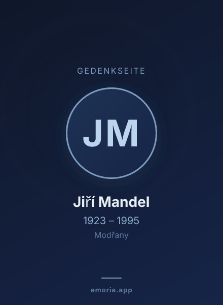 Gedenkportrait von Jiří Mandel