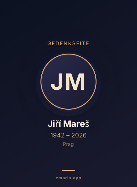 Gedenkportrait von Jiří Mareš