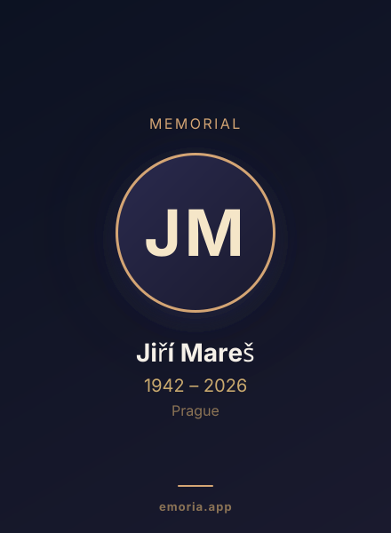 Memorial portrait of Jiří Mareš