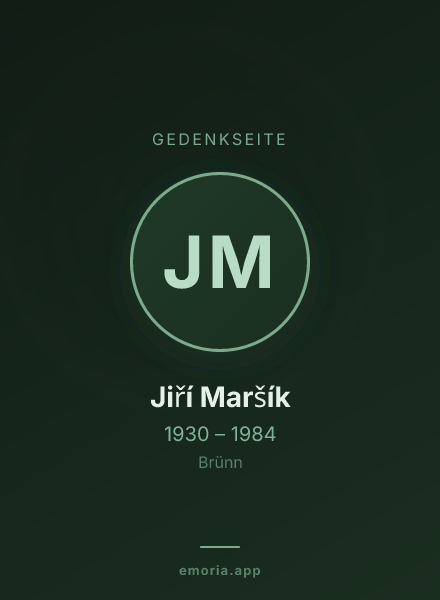 Gedenkportrait von Jiří Maršík