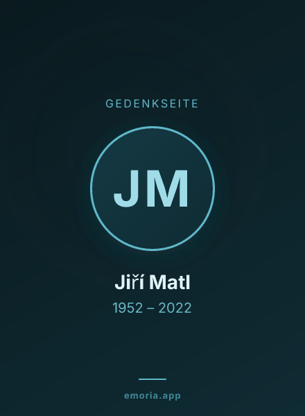 Gedenkportrait von Jiří Matl