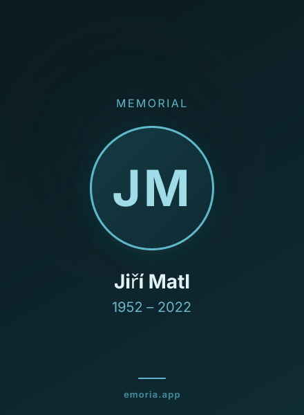 Memorial portrait of Jiří Matl