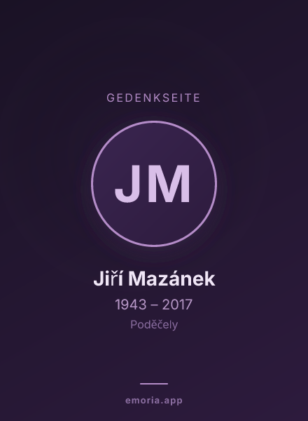 Gedenkportrait von Jiří Mazánek