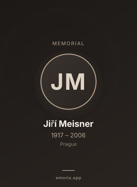 Memorial portrait of Jiří Meisner