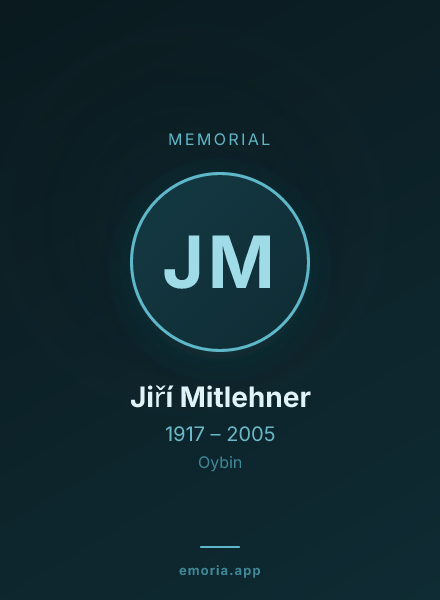 Memorial portrait of Jiří Mitlehner