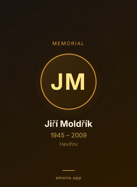 Memorial portrait of Jiří Moldřík