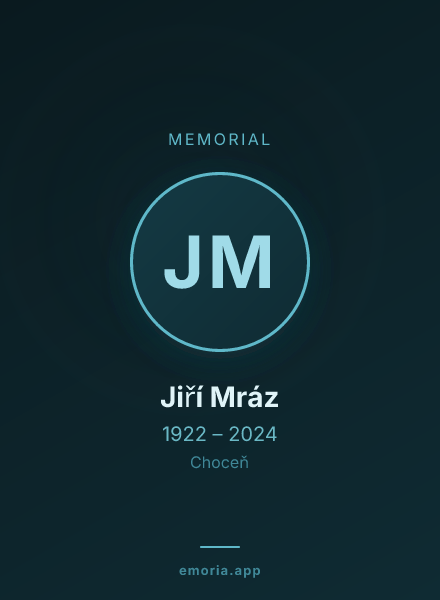 Memorial portrait of Jiří Mráz