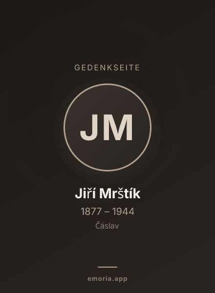 Gedenkportrait von Jiří Mrštík
