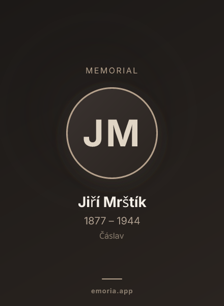Memorial portrait of Jiří Mrštík