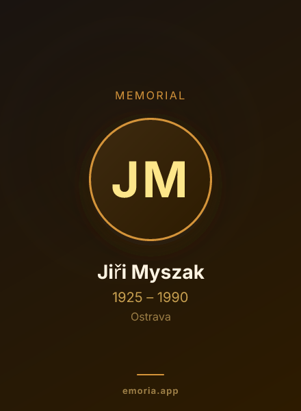 Memorial portrait of Jiři Myszak