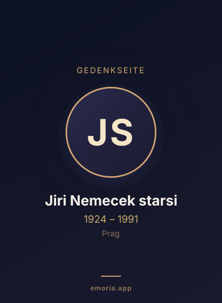 Gedenkportrait von Jiri Nemecek starsi