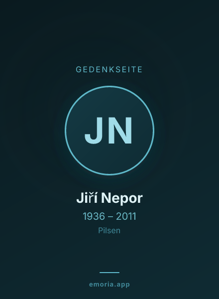 Gedenkportrait von Jiří Nepor