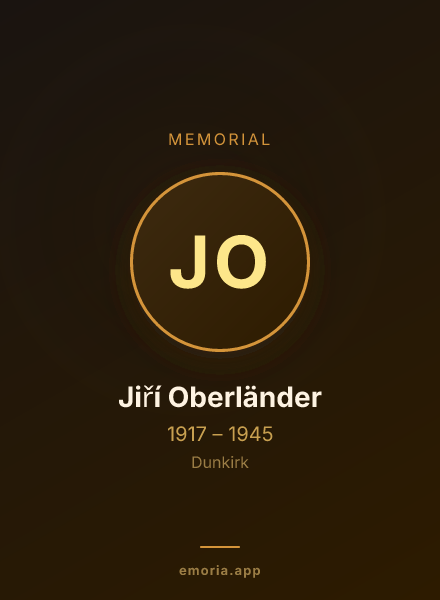 Memorial portrait of Jiří Oberländer