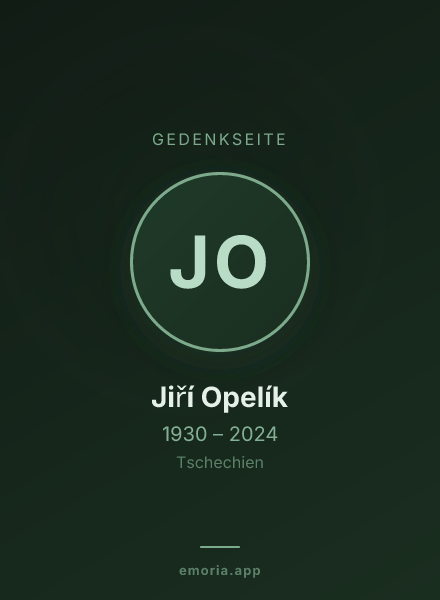 Gedenkportrait von Jiří Opelík