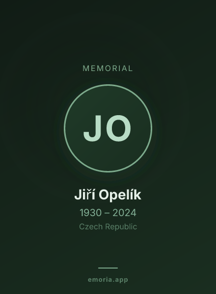 Memorial portrait of Jiří Opelík