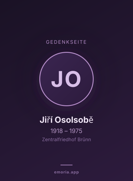 Gedenkportrait von Jiří Osolsobě