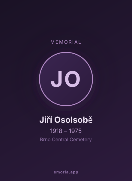 Memorial portrait of Jiří Osolsobě