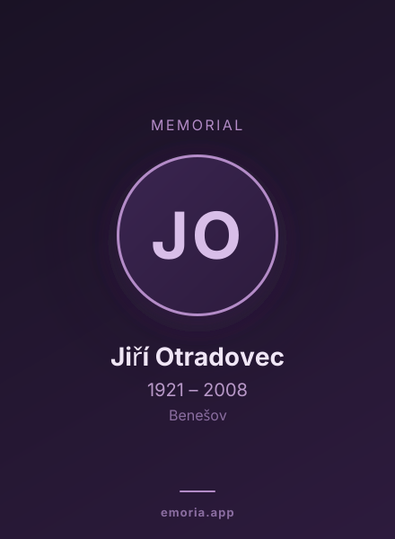 Memorial portrait of Jiří Otradovec