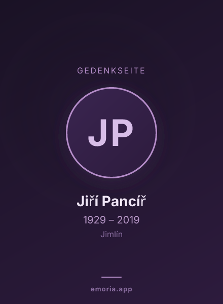 Gedenkportrait von Jiří Pancíř