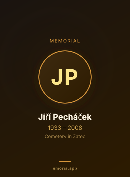 Memorial portrait of Jiří Pecháček