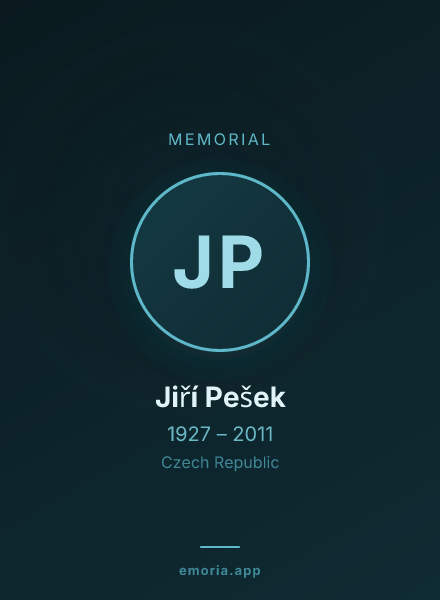 Memorial portrait of Jiří Pešek
