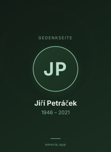 Gedenkportrait von Jiří Petráček