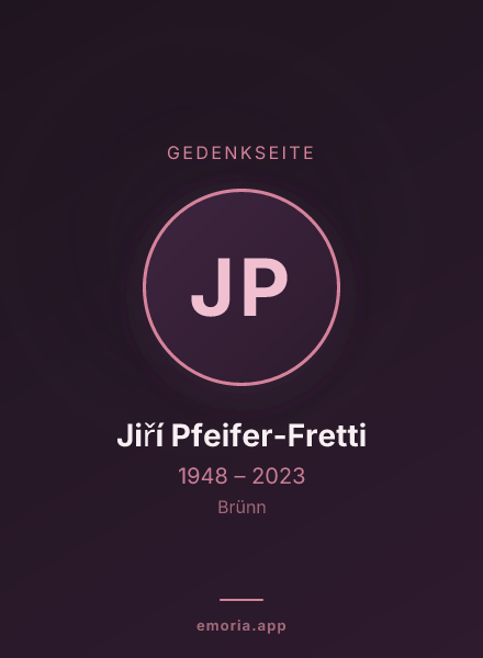 Gedenkportrait von Jiří Pfeifer-Fretti