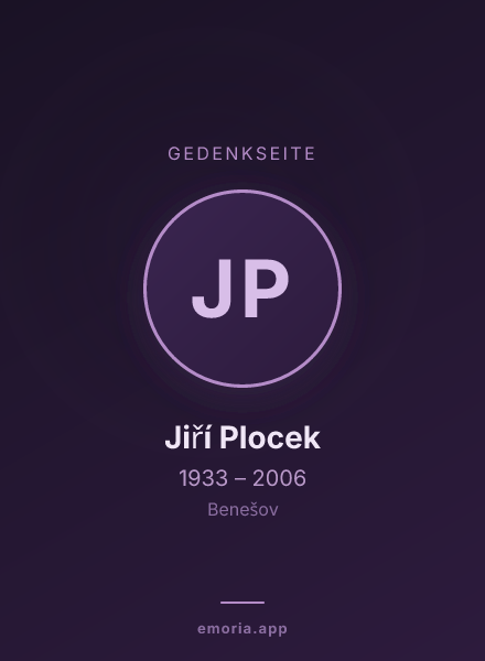 Gedenkportrait von Jiří Plocek