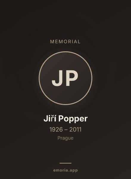Memorial portrait of Jiří Popper