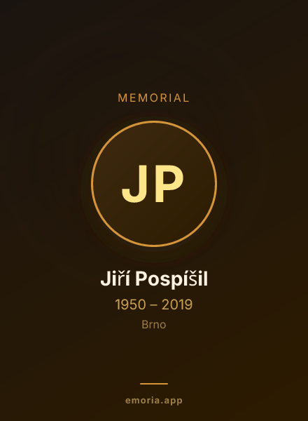 Memorial portrait of Jiří Pospíšil