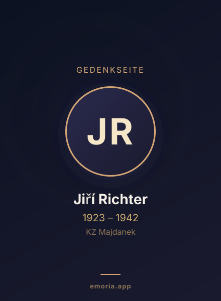 Gedenkportrait von Jiří Richter