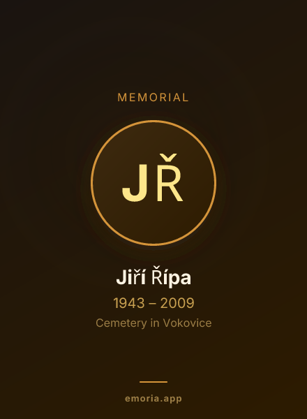 Memorial portrait of Jiří Řípa